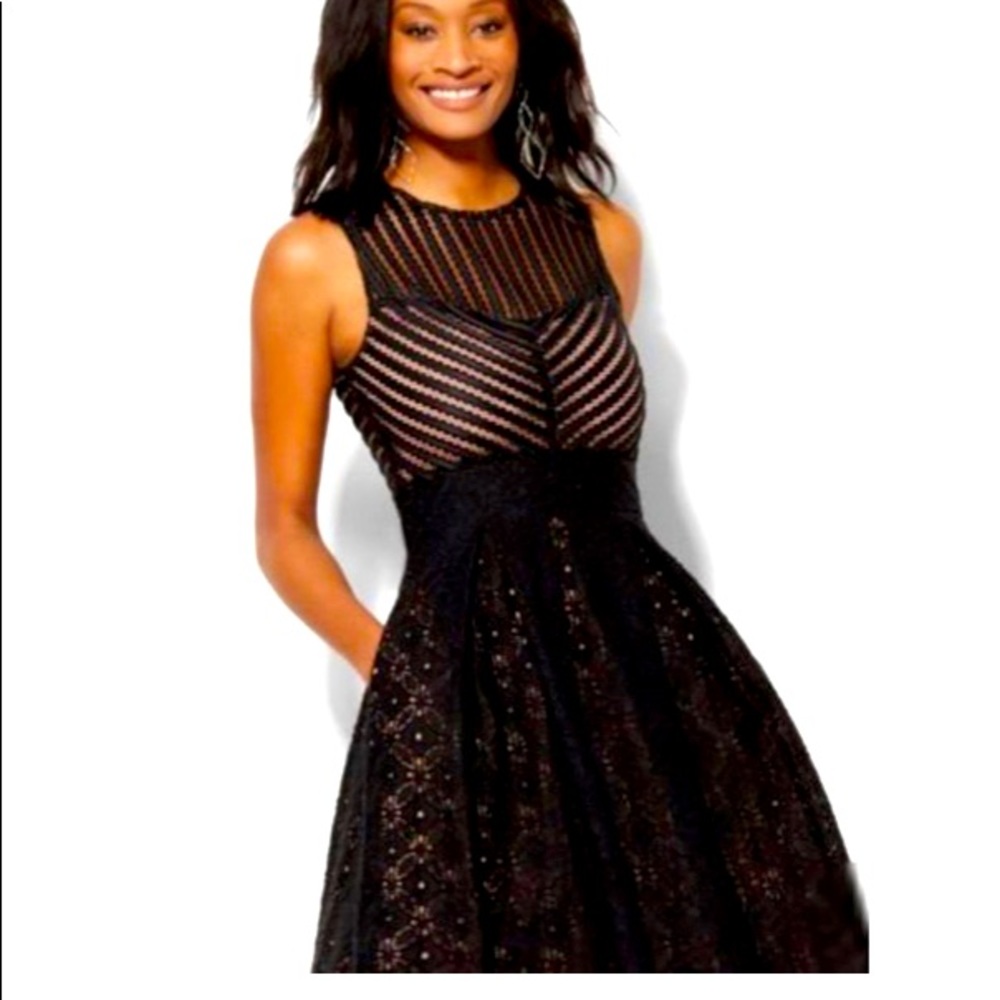 New York & Company Eyelet Flare Dress